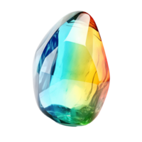 AI generated Colourful stone png isolated on transparent background