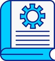 Book Blue Filled Icon vector