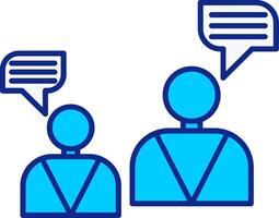 Conversation Blue Filled Icon vector