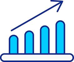 Graph Bar Blue Filled Icon vector