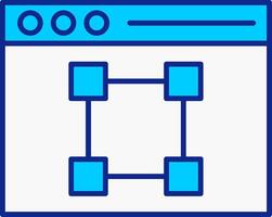 Text Editor Blue Filled Icon vector