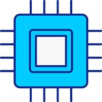 Circuit Board Blue Filled Icon vector