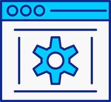 Optimization Blue Filled Icon vector