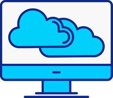 Cloud Blue Filled Icon vector