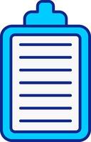 Clipboard Blue Filled Icon vector