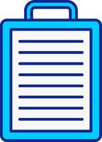 Clipboard Blue Filled Icon vector