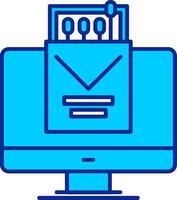 Match Box Blue Filled Icon vector