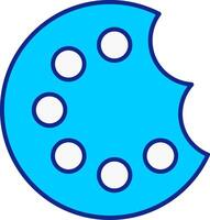 Painting Palette Blue Filled Icon vector
