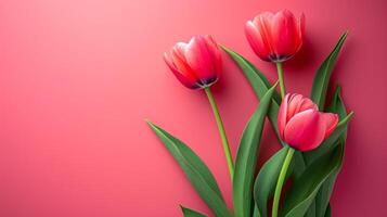AI generated minimalist vivid mother's day advertisment background with copy space photo