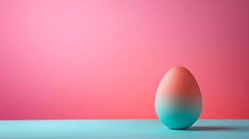 AI generated minimalist vivid advertisment easter background with copy space photo