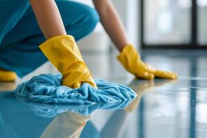 AI generated Home cleaning services showcase pristine spaces with meticulous attention to every detail photo