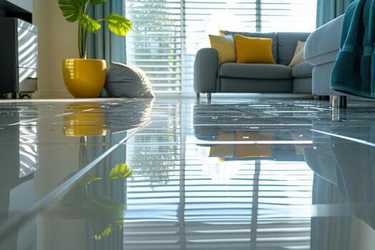 AI generated Home cleaning services showcase pristine spaces with meticulous attention to every detail photo