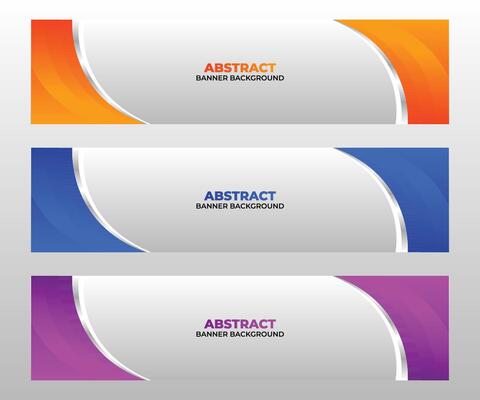 Abstract Gradient Banner Template Design Collection