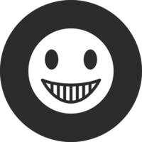 sonriendo cara con sonriente ojos vector icono