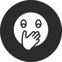 Face with Hand Over Mouth Vector Icon