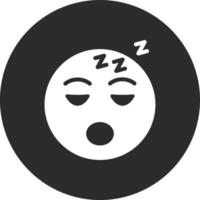 dormido cara vector icono