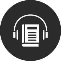 icono de vector de libro de audio