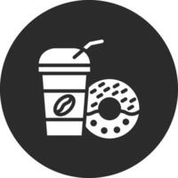 café rosquilla vector icono