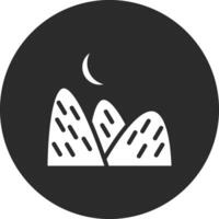 Moon Landscape Vector Icon