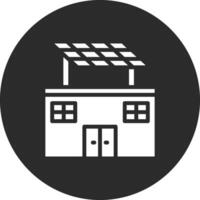 Eco Solar Home Vector Icon