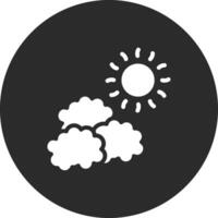 nublado día vector icono