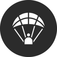 Ejército paracaídas vector icono