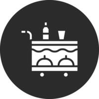 Airplane Food Trolley Vector Icon