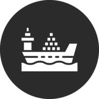 icono de vector de barco