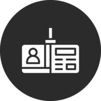 icono de vector de tarjeta de identificación