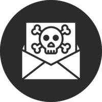 correo electrónico pirateado vector icono