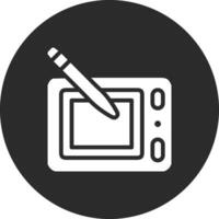 icono de vector de tableta de dibujo