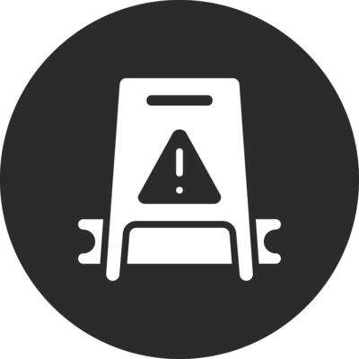 Wet Floor Vector Icon