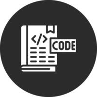 codificación libro vector icono