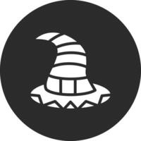 icono de vector de sombrero de bruja