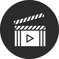 icono de vector de claqueta de cine