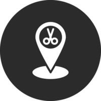 Barber Location Vector Icon