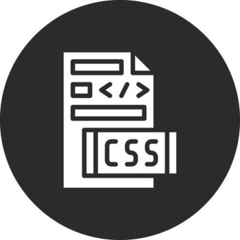 icono de vector de archivo css