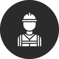 icono de vector de trabajador de construcción