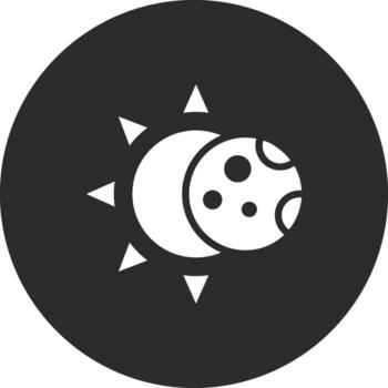 Solar Eclipse Vector Icon