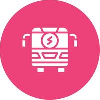 Electric Bus Vector Icon