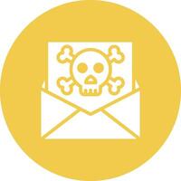 correo electrónico pirateado vector icono
