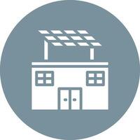 Eco Solar Home Vector Icon