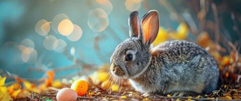 AI generated easter is a great reason to have rabbits for easter photo