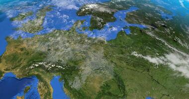 Europa continent in omwenteling Aan planeet aarde video