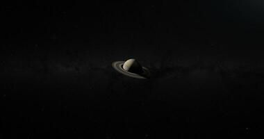 Towards Saturn planet in the outer space video