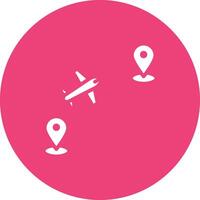 Flight Location Vector Icon