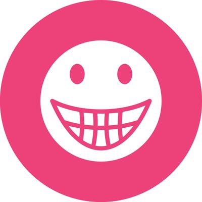 Grinning Face with Big Eyes Vector Icon