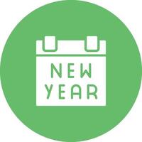 nuevo año calendario vector icono