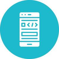 Smartphone Coding Vector Icon