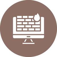 Computer Firewall Vector Icon